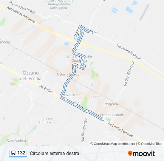 132 bus Line Map