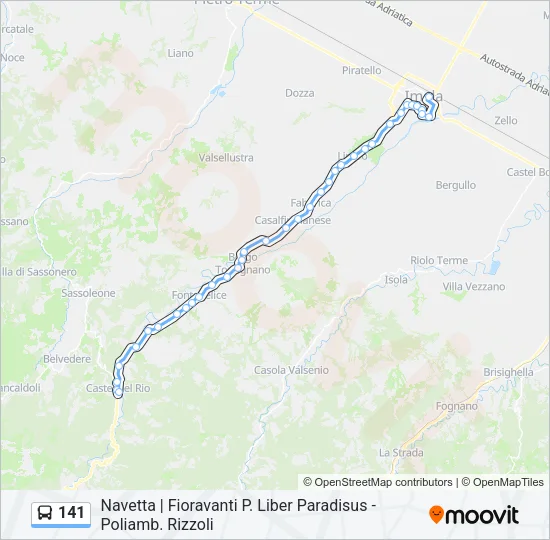 141 Bus Line Map
