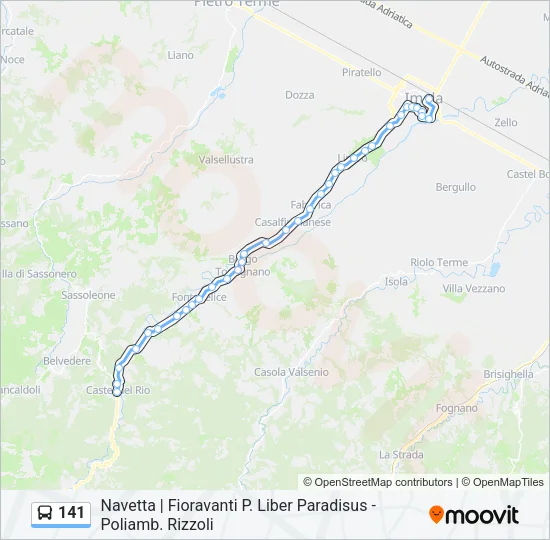 141 Bus Line Map