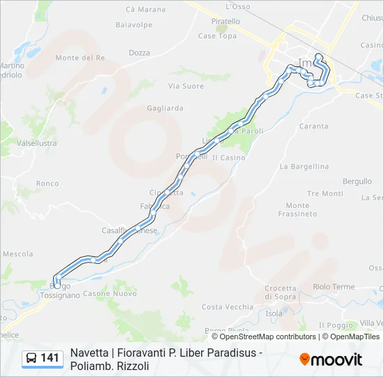 141 Bus Line Map