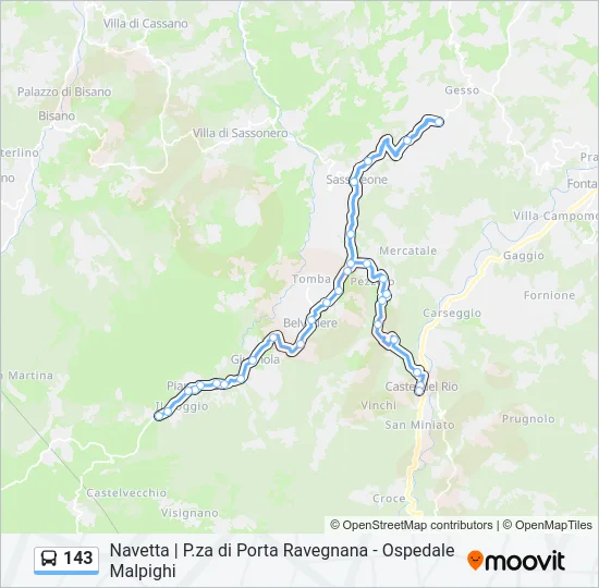143 Bus Line Map