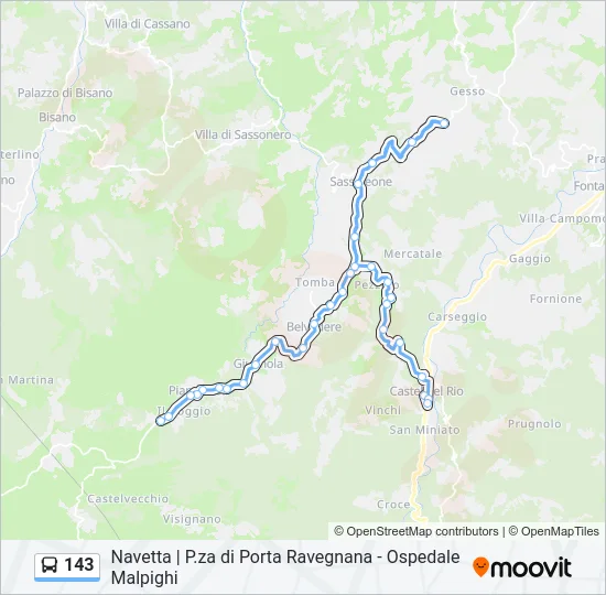 143 Bus Line Map