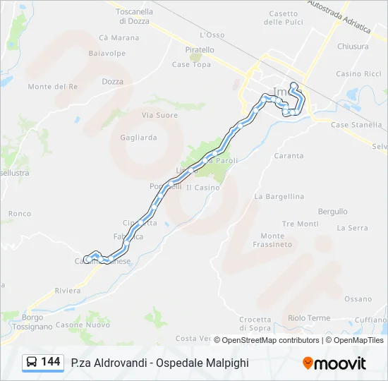 144 Bus Line Map