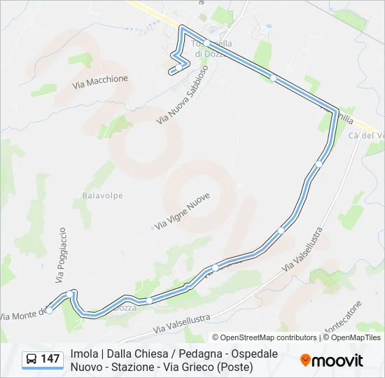 147 Bus Line Map