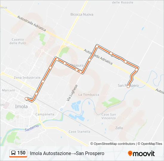 150 Bus Line Map