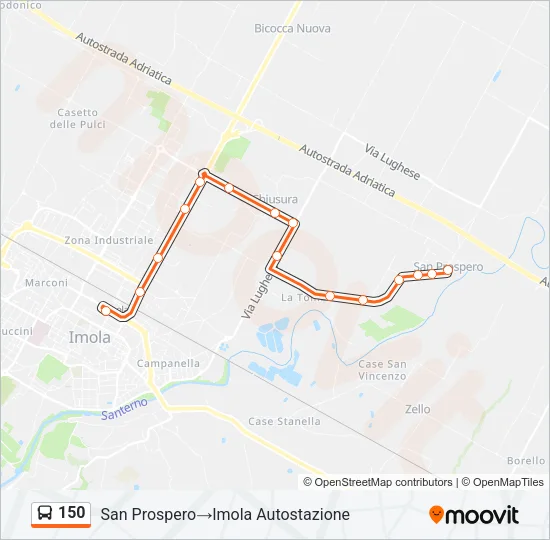 150 Bus Line Map