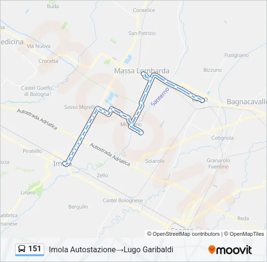 151 Bus Line Map