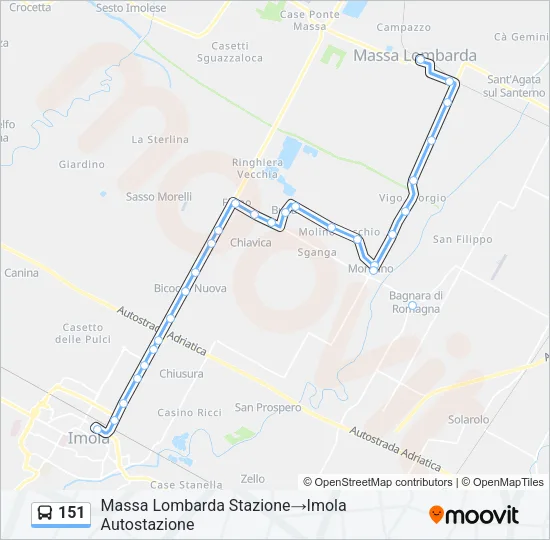 151 Bus Line Map