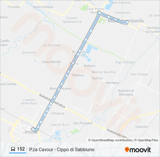 152 Bus Line Map