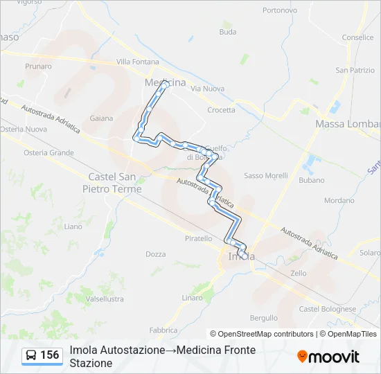 156 Bus Line Map