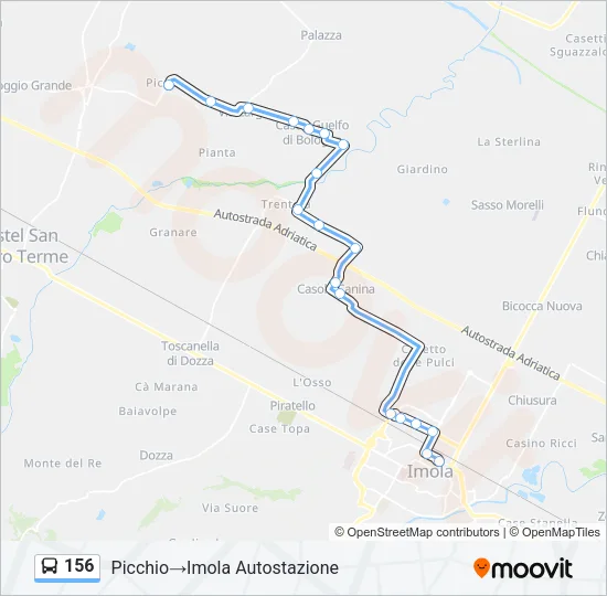 156 Bus Line Map