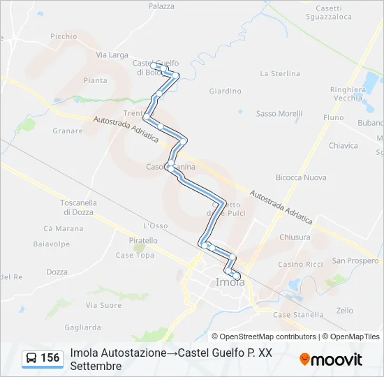 156 Bus Line Map