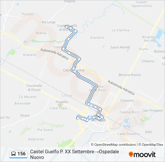 156 Bus Line Map