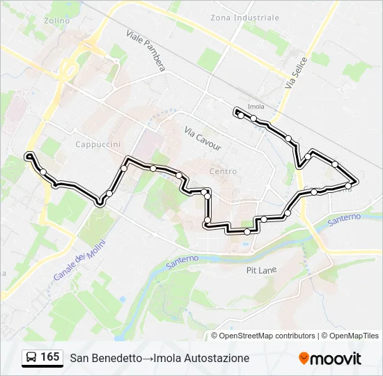 165 Bus Line Map