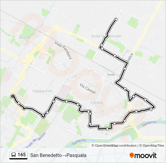 165 Bus Line Map