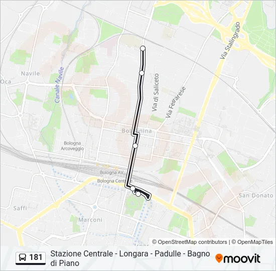 181 Bus Line Map