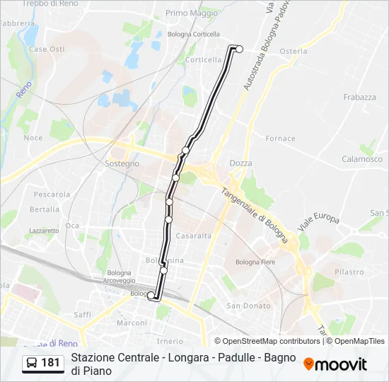 181 Bus Line Map