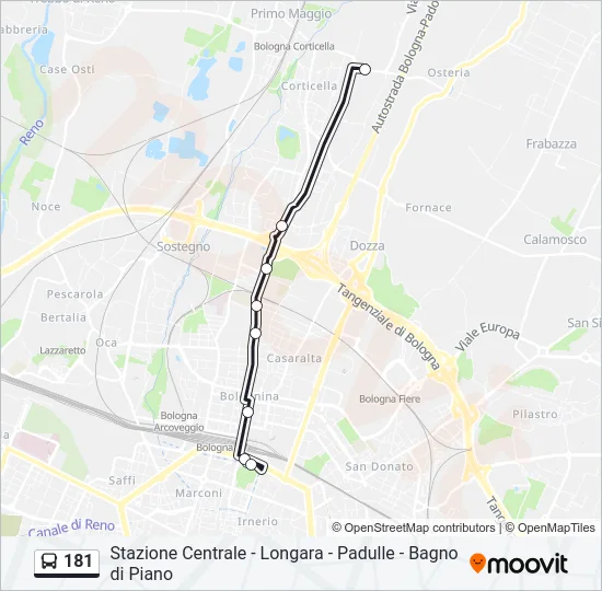 181 Bus Line Map