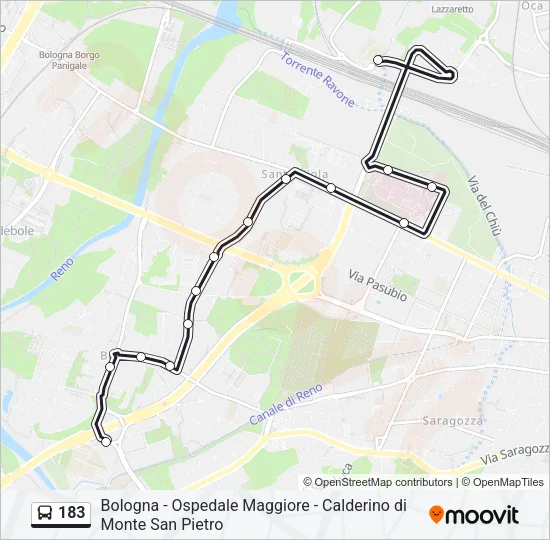 183 Bus Line Map