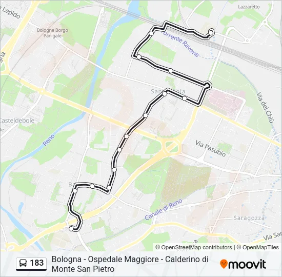 183 Bus Line Map