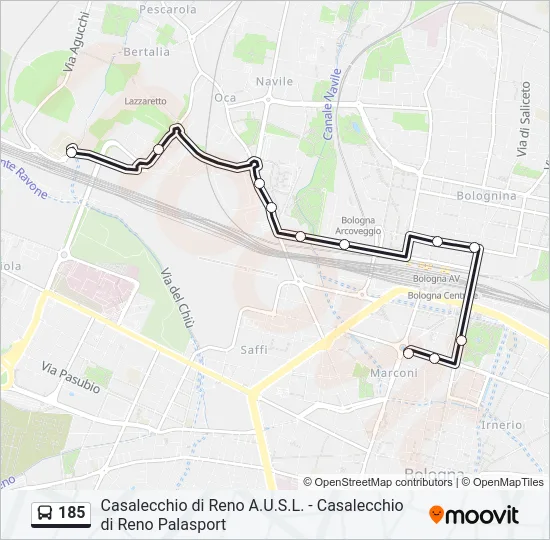 185 Bus Line Map