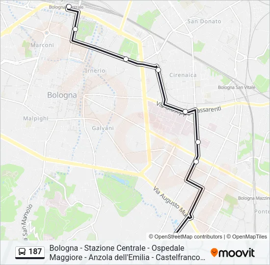 187 Bus Line Map