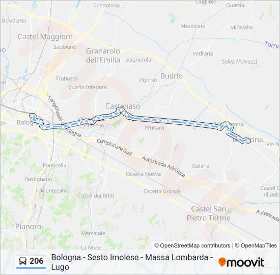 206 Bus Line Map