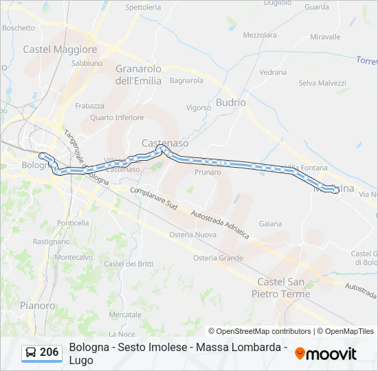 206 Bus Line Map