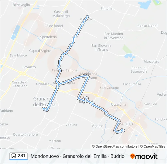 231 Bus Line Map