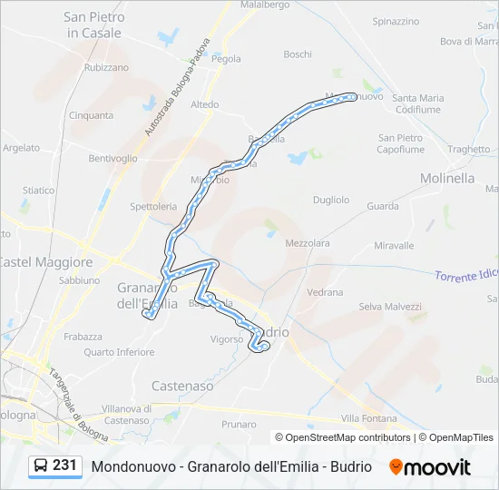 231 Bus Line Map