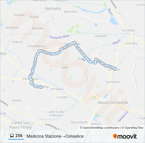 256 Bus Line Map