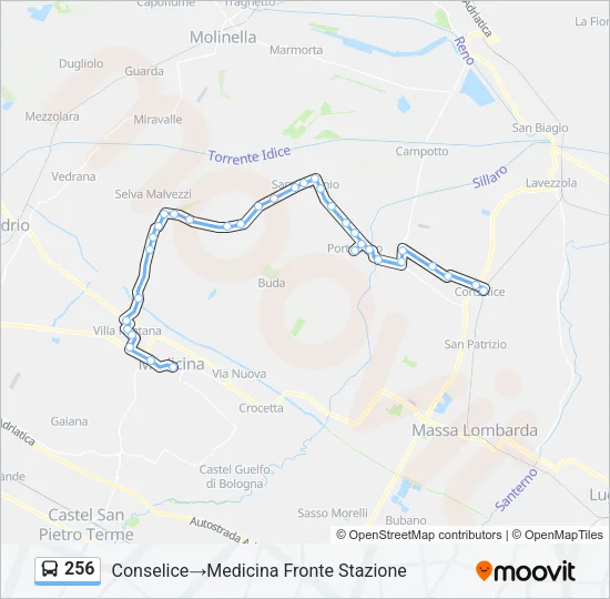 256 Bus Line Map