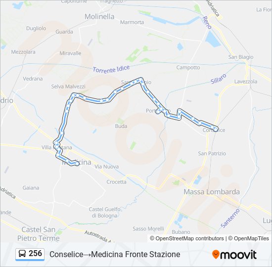 256 bus Line Map