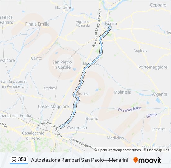 353 Route Schedules Stops Maps Autostazione Rampari San Paolo 