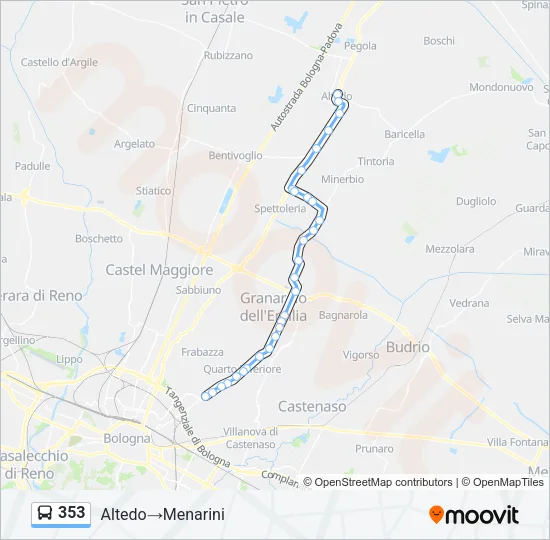 353 Bus Line Map