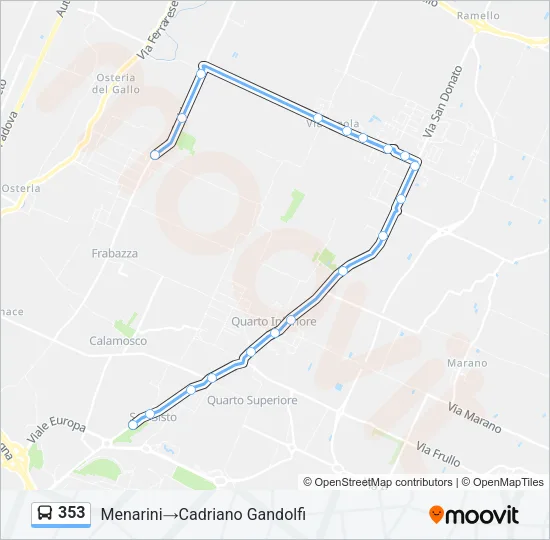 353 Bus Line Map