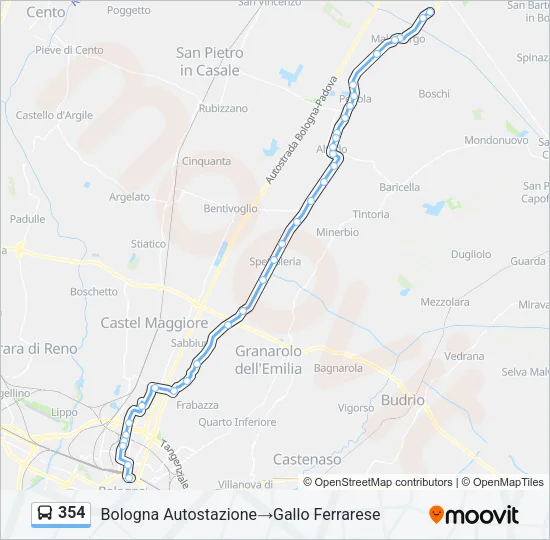354 Bus Line Map