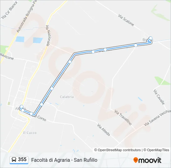 355 Bus Line Map