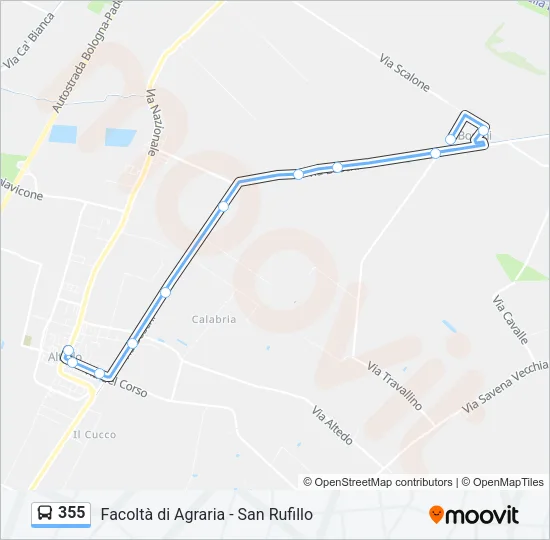 355 Bus Line Map
