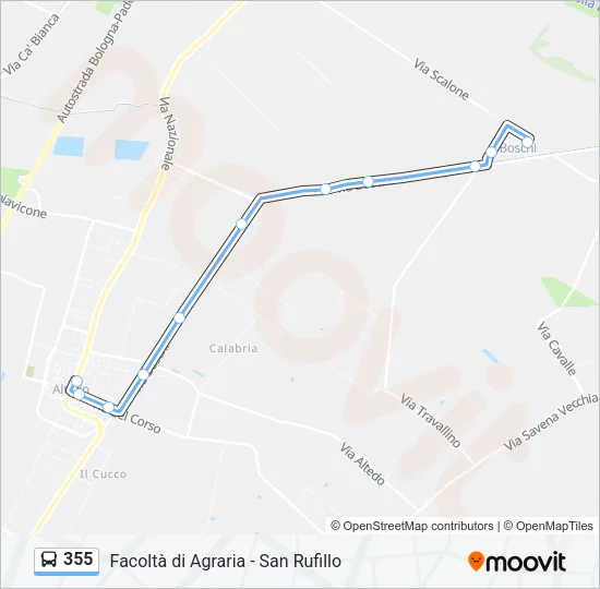 355 Bus Line Map