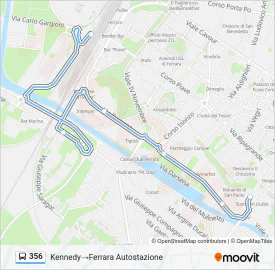 356 Bus Line Map