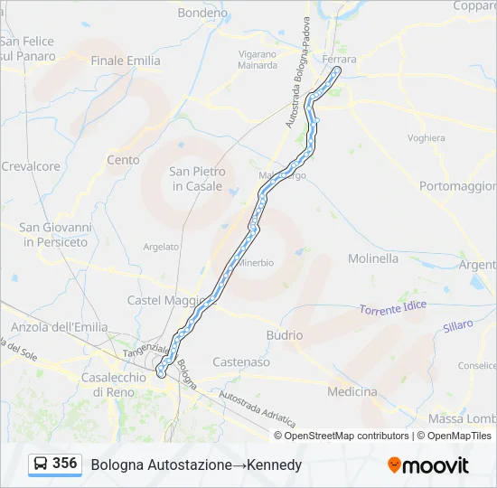 356 Bus Line Map