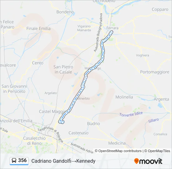 356 Bus Line Map