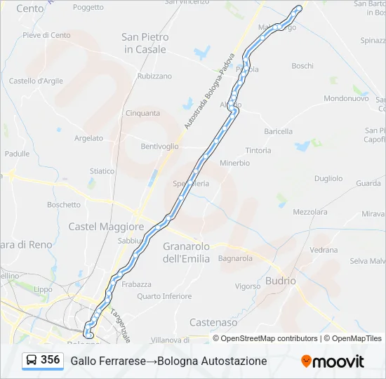356 Bus Line Map