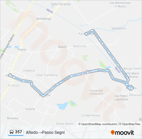 357 Bus Line Map