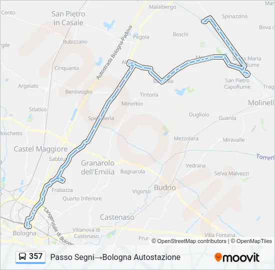 357 Bus Line Map