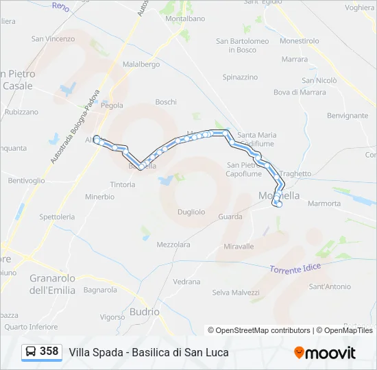358 Bus Line Map