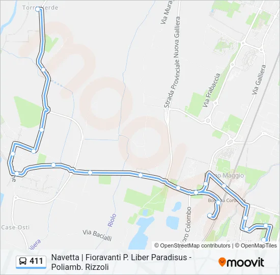 411 Bus Line Map