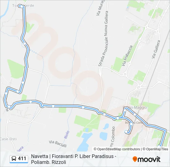 411 Bus Line Map