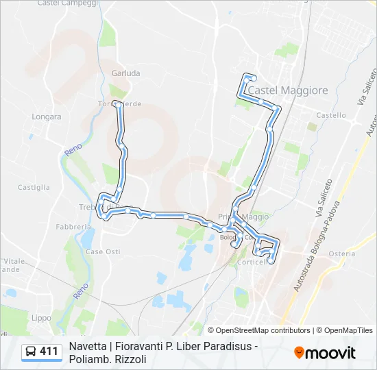 411 Bus Line Map